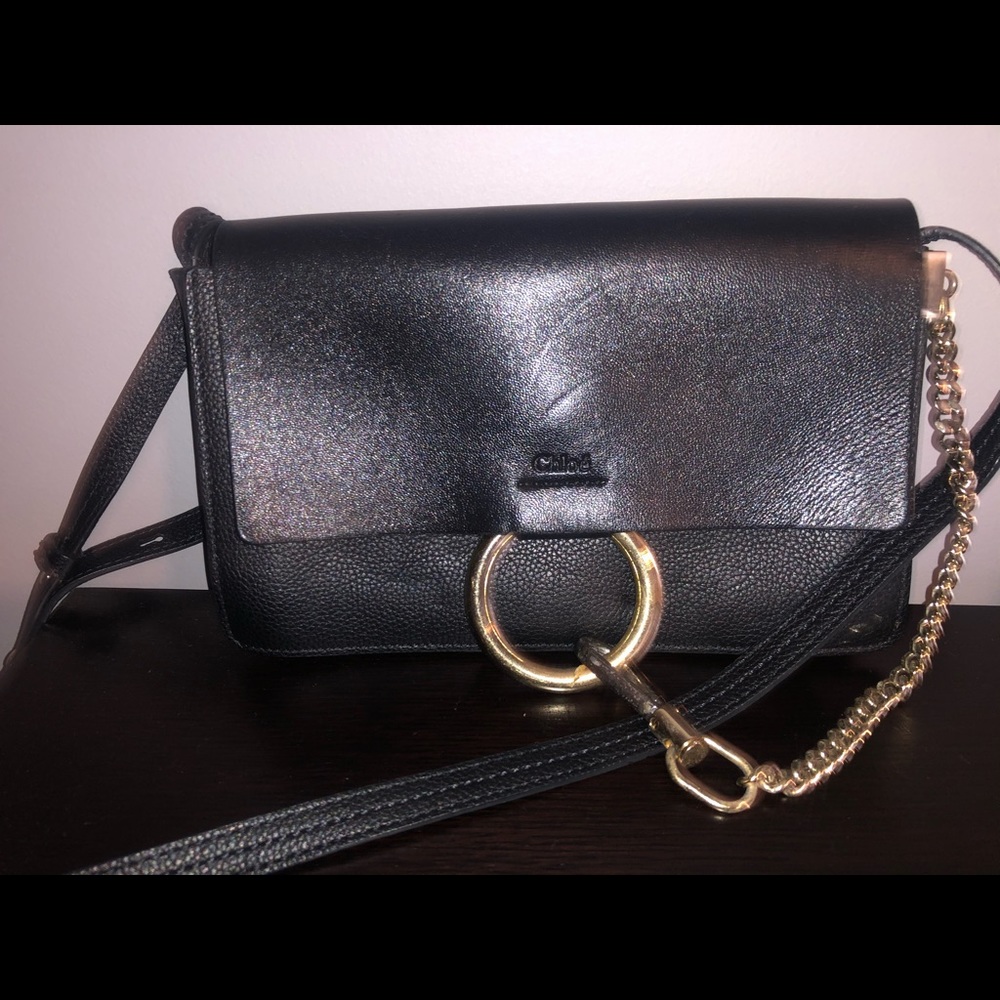 Chloe Suede Calfskin Small Faye Shoulder Bag